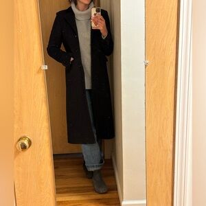 Liz Claiborne Long Wool Coat with Buttons